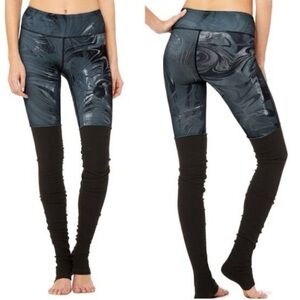 ALO GODDESS MARBLE RIBBED LEGGINGS